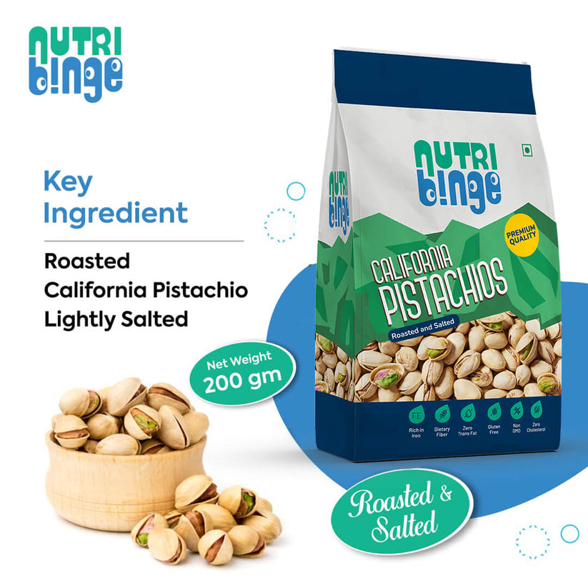Nutri Binge California Pistachios 200g (Pack of 3)