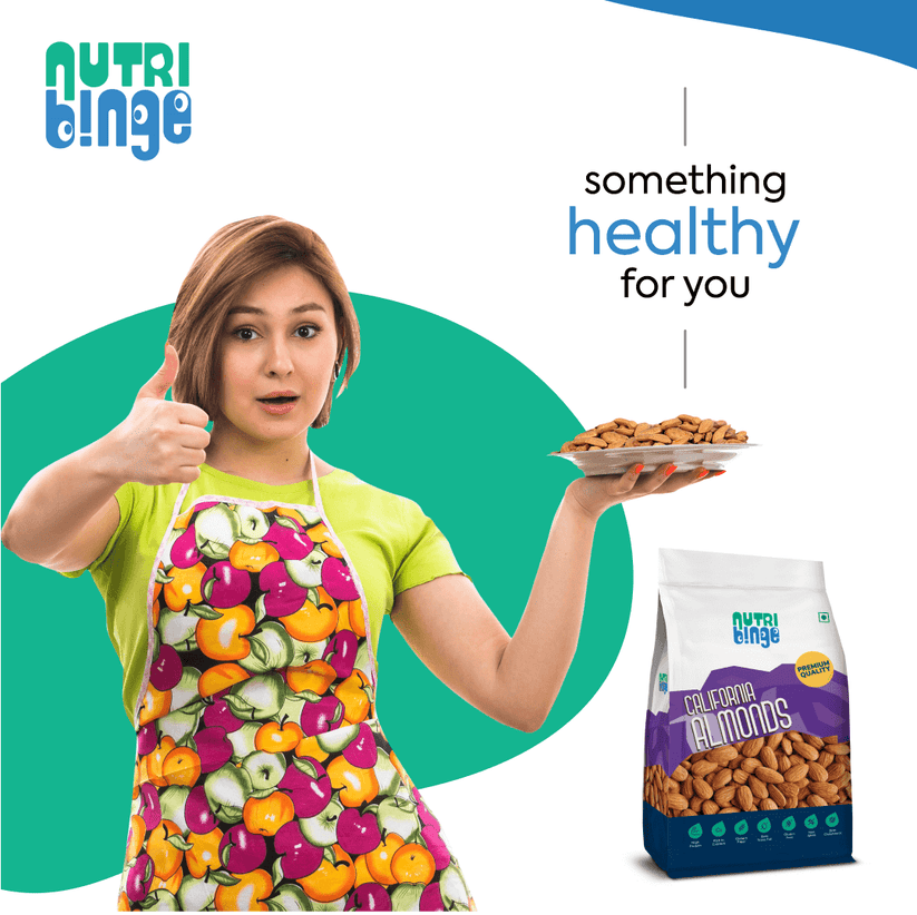 Nutri Binge California Almonds 200g (Pack of 3)