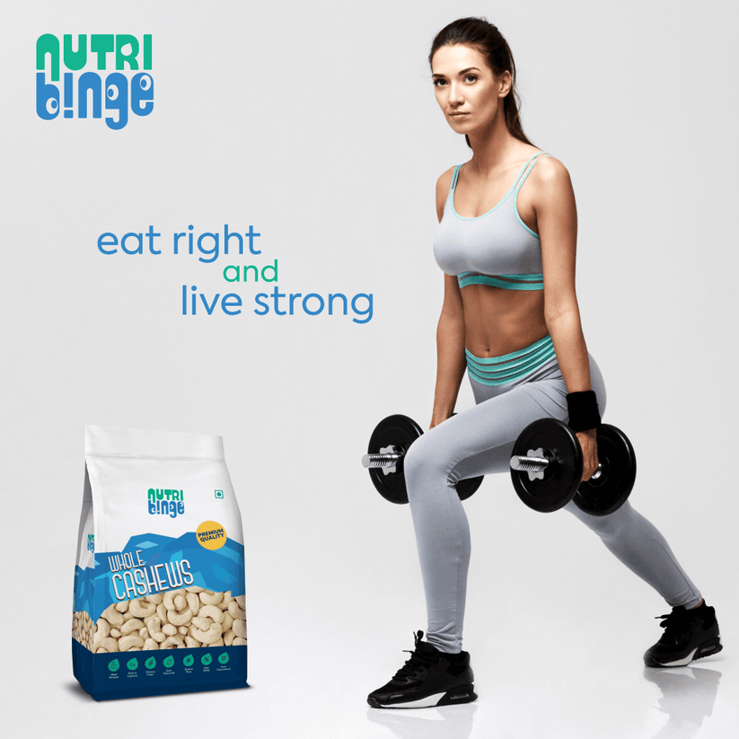 Nutri Binge Whole Cashews 200g (Pack of 3)